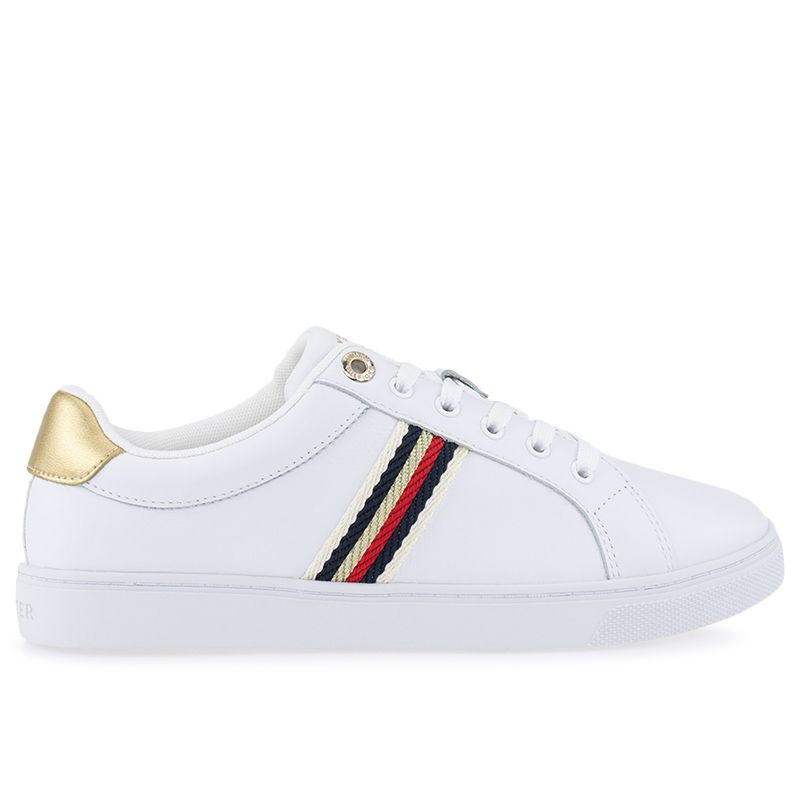 Buty Tommy Hilfiger Corporate Webbing Sneakers FW0FW07117-YBS - białe