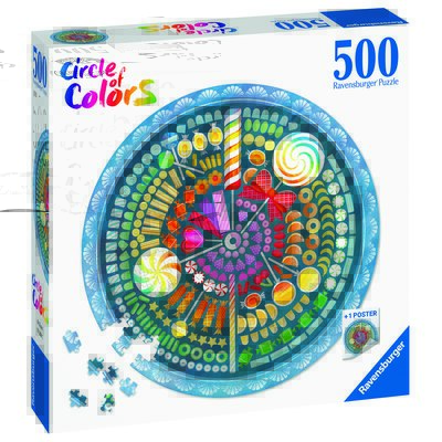 Puzzle RAVENSBURGER Paleta kolorów Cukierki 17350 (500 elementów)