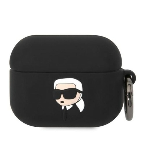 Karl Lagerfeld etui do Airpods Pro KLAPRUNIKK czarne 3D Silicone NFT Karl