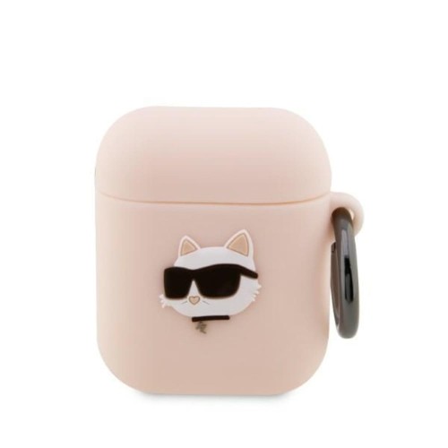 Karl Lagerfeld etui do Airpods 1 / 2 KLA2RUNCHP różowe 3D Silicone NFT Karl