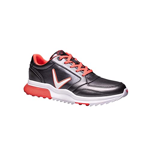 Callaway Golf damskie buty golfowe Aurora, węgiel drzewny/koral, 6,5 UK