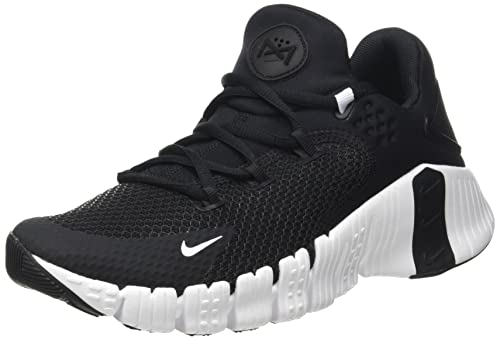 Nike W Free Metcon 4, Trampki Damskie, Czarny Biały Czarny Volt, 36.5 EU