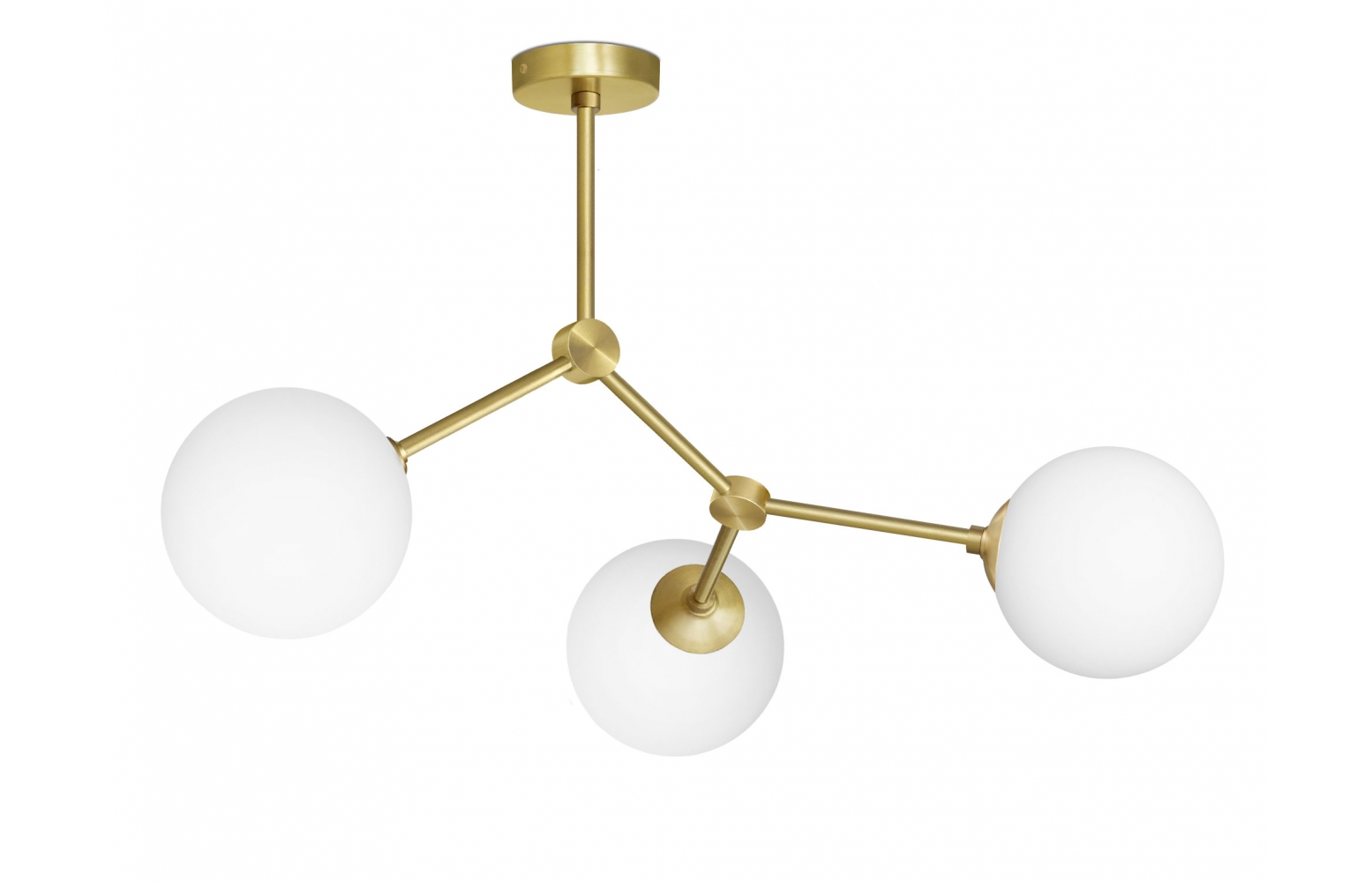 Złota lampa wisząca 3 kule GP-S3
