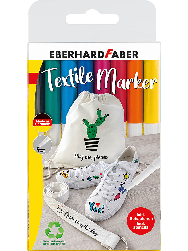 Eberhard Faber Flamastry (8 szt.) do tkanin