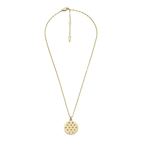 Fossil - Dwukolorowy naszyjnik damski Sadie Love Notes ze stali nierdzewnej, JF04363998