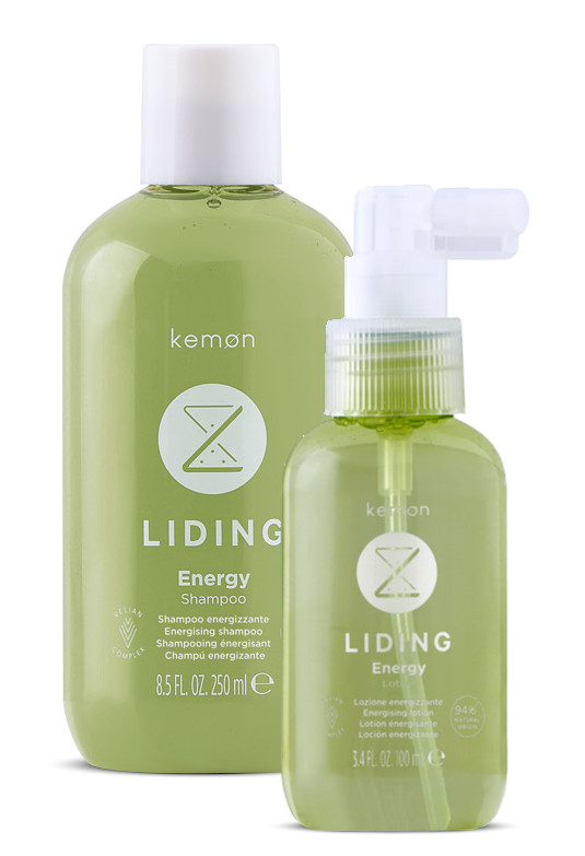 Kemon Liding Energy, zestaw przeciw wypadaniu włosów, szampon + lotion