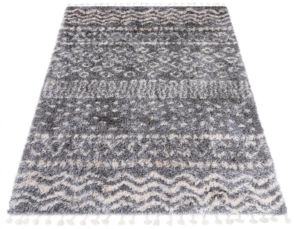 Ciemnoszary dywan shaggy T2-C01