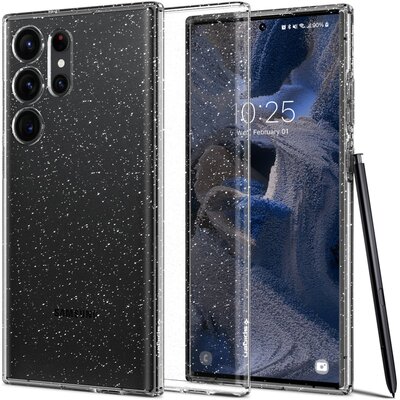 Spigen Etui Liquid Crystal do Samsung Galaxy S23 Ultra Przezroczysto-brokatowy