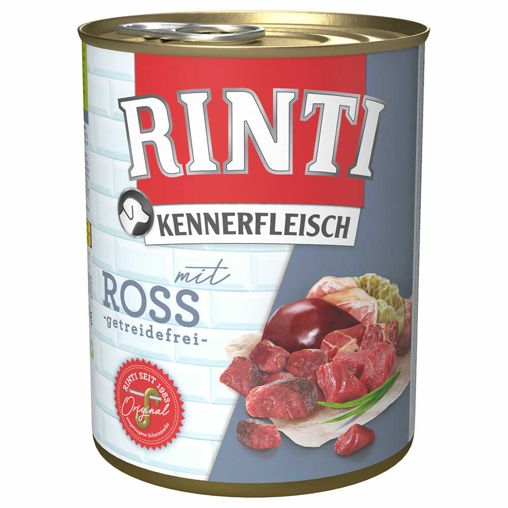 RINTI Sensible, 6 x 800 g - Konina i wątróbka drobiowa z ziemniakami