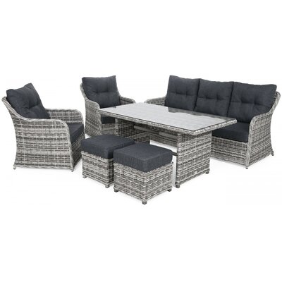 HOME & GARDEN Meble ogrodowe technorattanowe Bergamo Light Grey / Grey Melange 456235