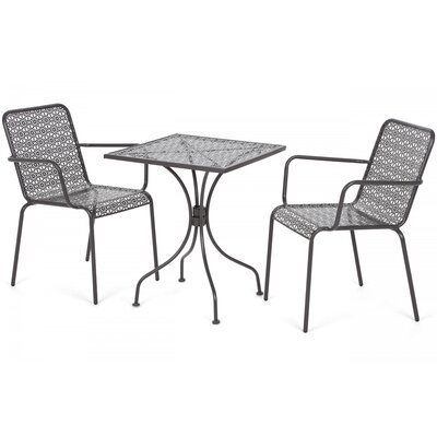 HOME & GARDEN HOME & GARDEN Meble ogrodowe metalowe Maja Square Grey 2+1 439011