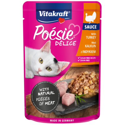 Zdjęcia - Karma dla kotów Vitakraft POESIE DELI SAUCE indyk 85g d/kota 