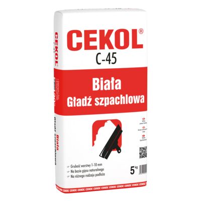 Gładź szpachlowa biała C-45 5 kg CEKOL