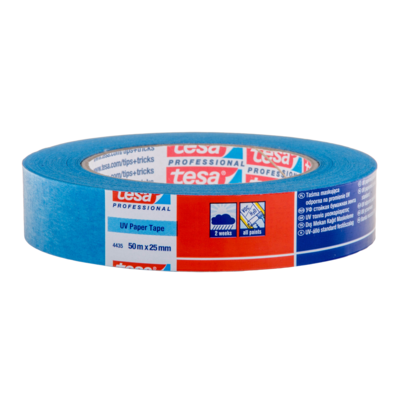 Taśma malarska maskująca Professional odporna na promieniowanie UV 50m:25mm niebieska tesa®