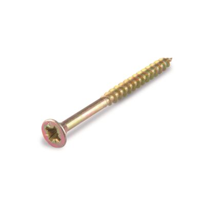 Wkręt uniwersalny 3 x 25 mm łeb płaski PZ1 pasywowany na żółto