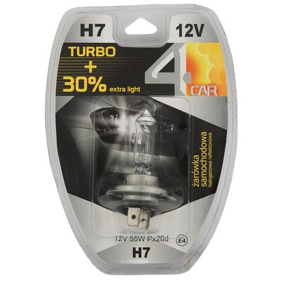 Zdjęcia - Żarówka samochodowa Turbo  H7 12V  +30 4CAR 