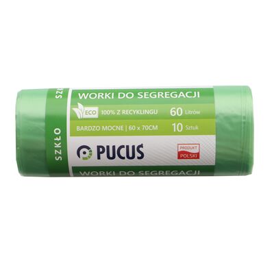 Worek do segregacji LDPE 60 l 10 szt. zielony Pucuś