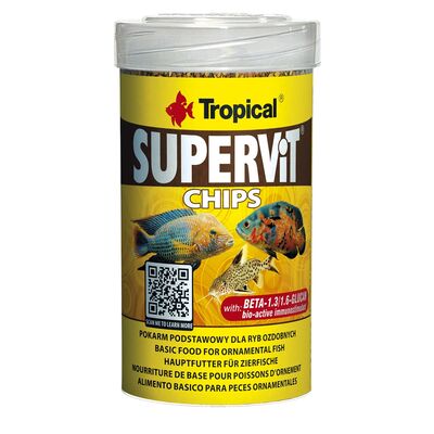 Tropical supervit Chips Premium główny podszewki zapewnia wszystkie ryby ozdobnych, trójpak (3 X 100 ML) S-110