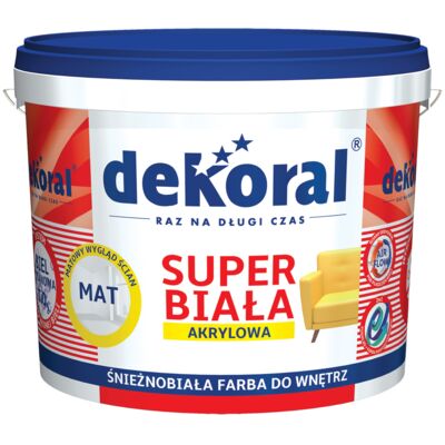 Farba Dekoral Super Biała 10 l