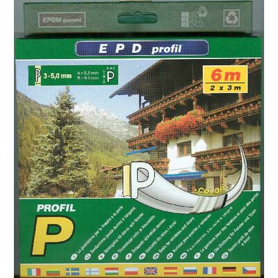 Uszczelka profil P 6 m czarna
