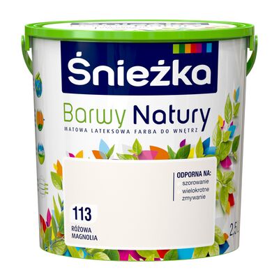 Farba lateksowa Barwy Natury różowa magnolia 113 2,5 l Śnieżka