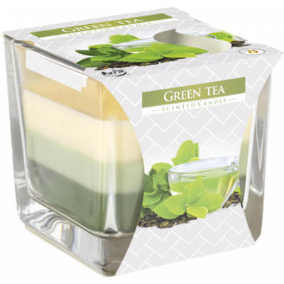 Świeca zapachowa w szkle SNK80 zielona herbata Bispol