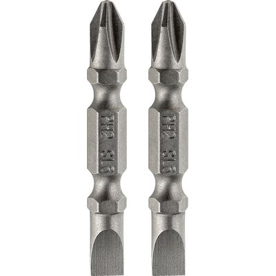 Końcówka dwustronna krzyżowa i płaska PH2 x SL6 50 mm zestaw 2 szt. Drel
