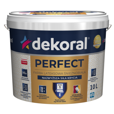 Farba lateksowa PERFECT śnieżnobiała 10 l