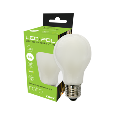 Zdjęcia - Żarówka  Filament LED ORO-E27-FL-ROTO-6W-WW