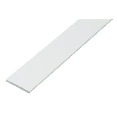 Płaskownik PVC biały 1000 x 25 x 2