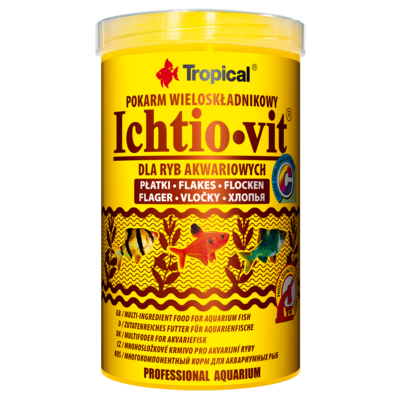 Tropical Ichtio-Vit w płatkach pokarm podstawowy w płatkach dla rybek 1000ml/200g