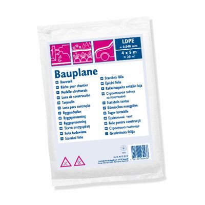 Plandeka budowlana 4 x 5 m 0,035 mm