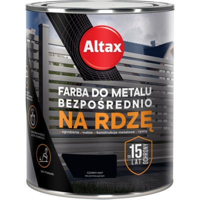 Farba do metalu ALTAX 750 ml czarny mat