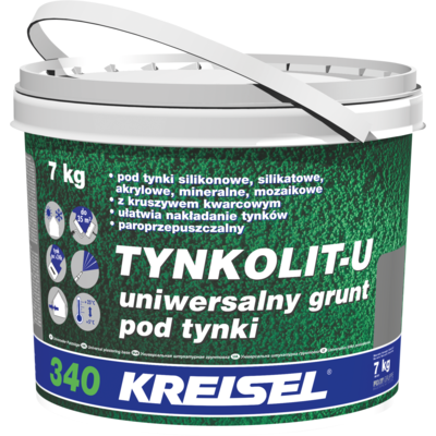 Grunt pod tynki uniwersalny Tynkolit-U 340 7 kg biały KREISEL