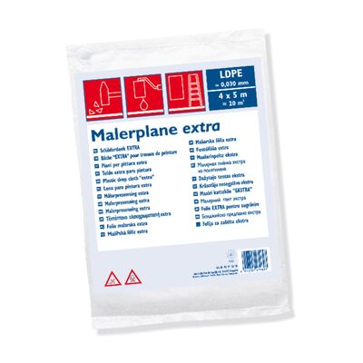 Plandeka budowlana LDPE 4 x 5 m 0,040 mm