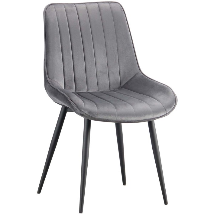 Krzesło welurowe szare #21 ART835