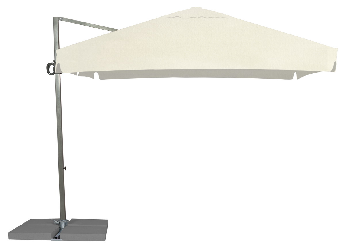 Parasol ogrodowy Litex Garden Rio 300 cm Silver / Ecru