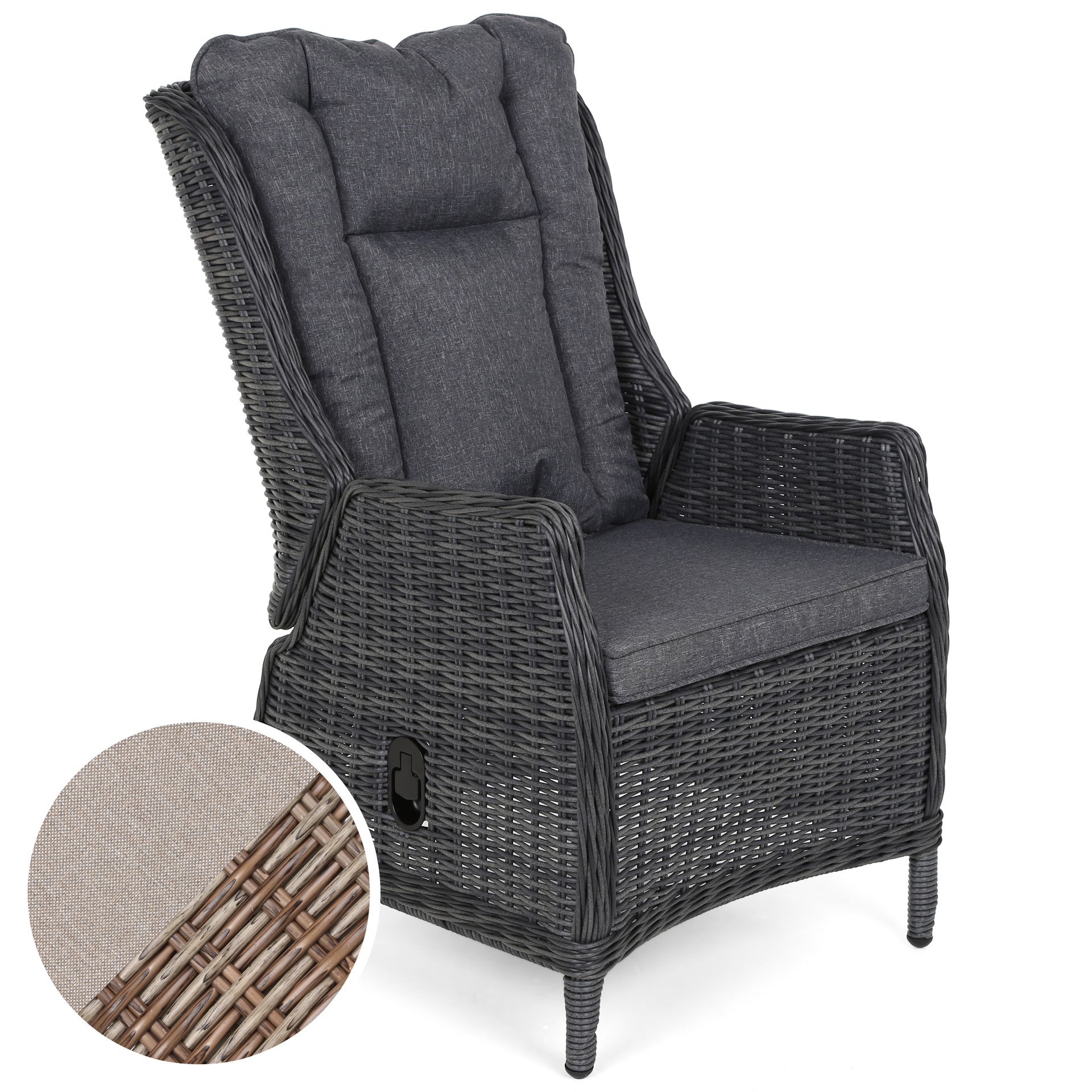Fotel technorattanowy Bristol Relax Ginger / Brown Melange