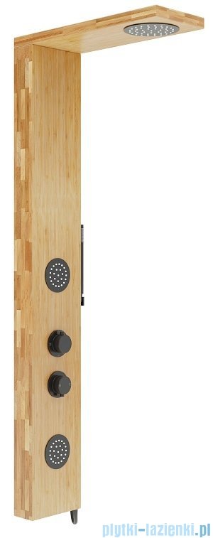 Corsan Balti panel prysznicowy z mieszaczem czarny drewno bambusowe B-001MBL |