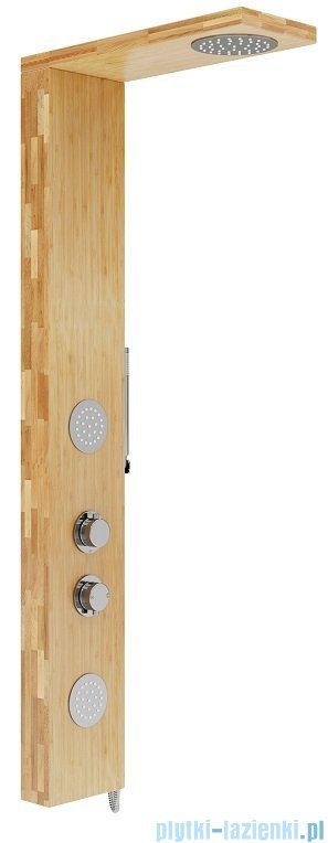 Corsan Balti panel prysznicowy z mieszaczem chrom drewno bambusowe B-001MCH |