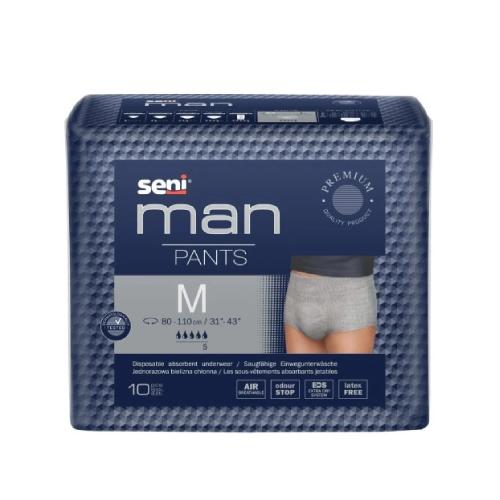 SENI MAN PANTS M (medium) Jednorazowa bielizna chłonna/majtki chłonne, 10 szt. - >>> DARMOWA od 99zł 