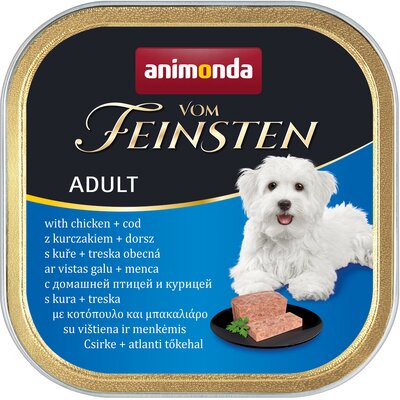 Animonda vom Feinsten Dog Adult Drób i Dorsz tacka 150g