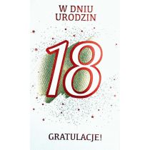 Karnet Urodziny Osiemnastka