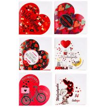 Pol-Mak Torebki Karnet okazyjny z kopertą Walentynki 15x15 cm 25 szt.