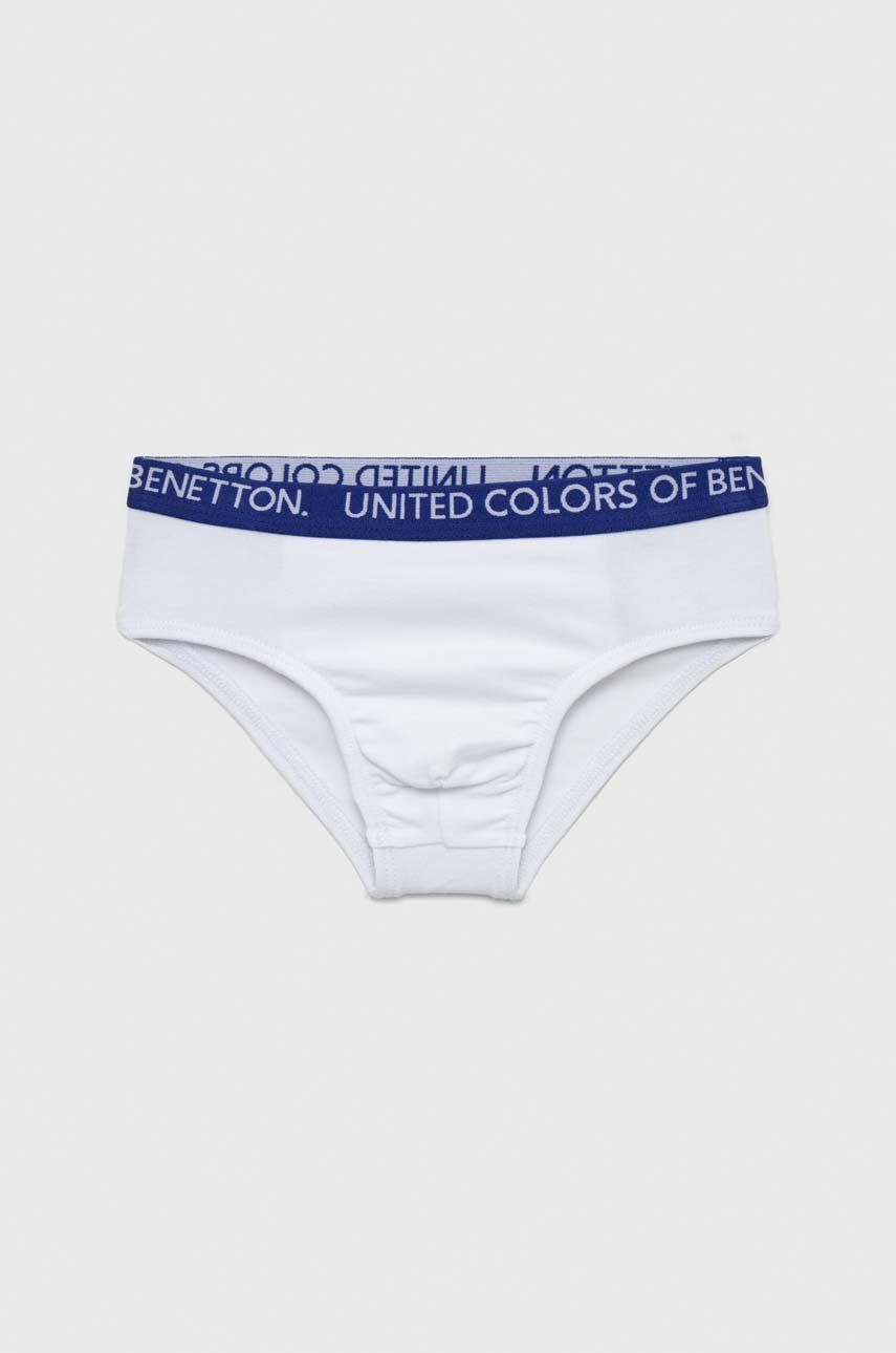 United Colors of Benetton slipy dziecięce 2-pack kolor biały