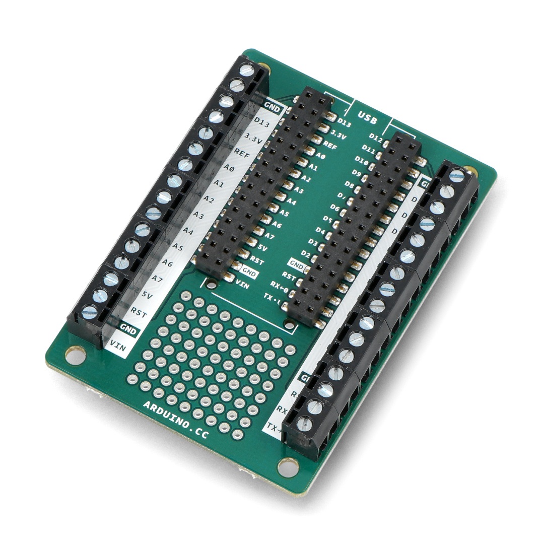 Nano Screw Terminal Adapter - złącza śrubowe - nakładka do Arduino Nano - Arduino ASX00037