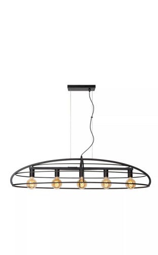 Dikra lampa wisząca 5-punktowa czarna 76464/05/30