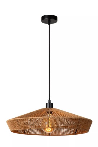 Lucide Yunkai 10413/03/72 lampa wisząca zwis 3x60W E27 drewniana/czarna