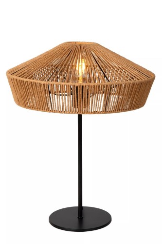 Lucide Yunkai 10413/70/72 lampa wisząca zwis 1x60W E27 drewniana/czarna