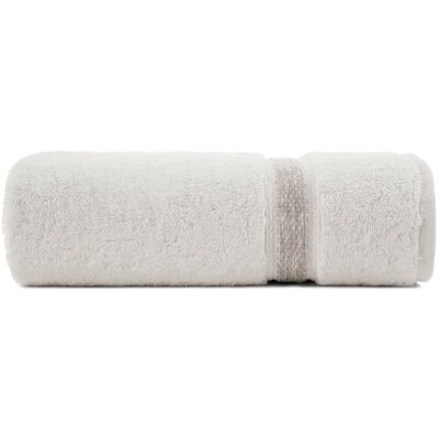 Eurofirany Ręcznik Altea 30x50 frotte kremowy bordiura z melanżowym pasem 500 g/m MKO-400887